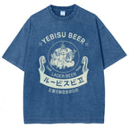 Yebisu Beer Vintage Wash Japanese Design T-Shirt