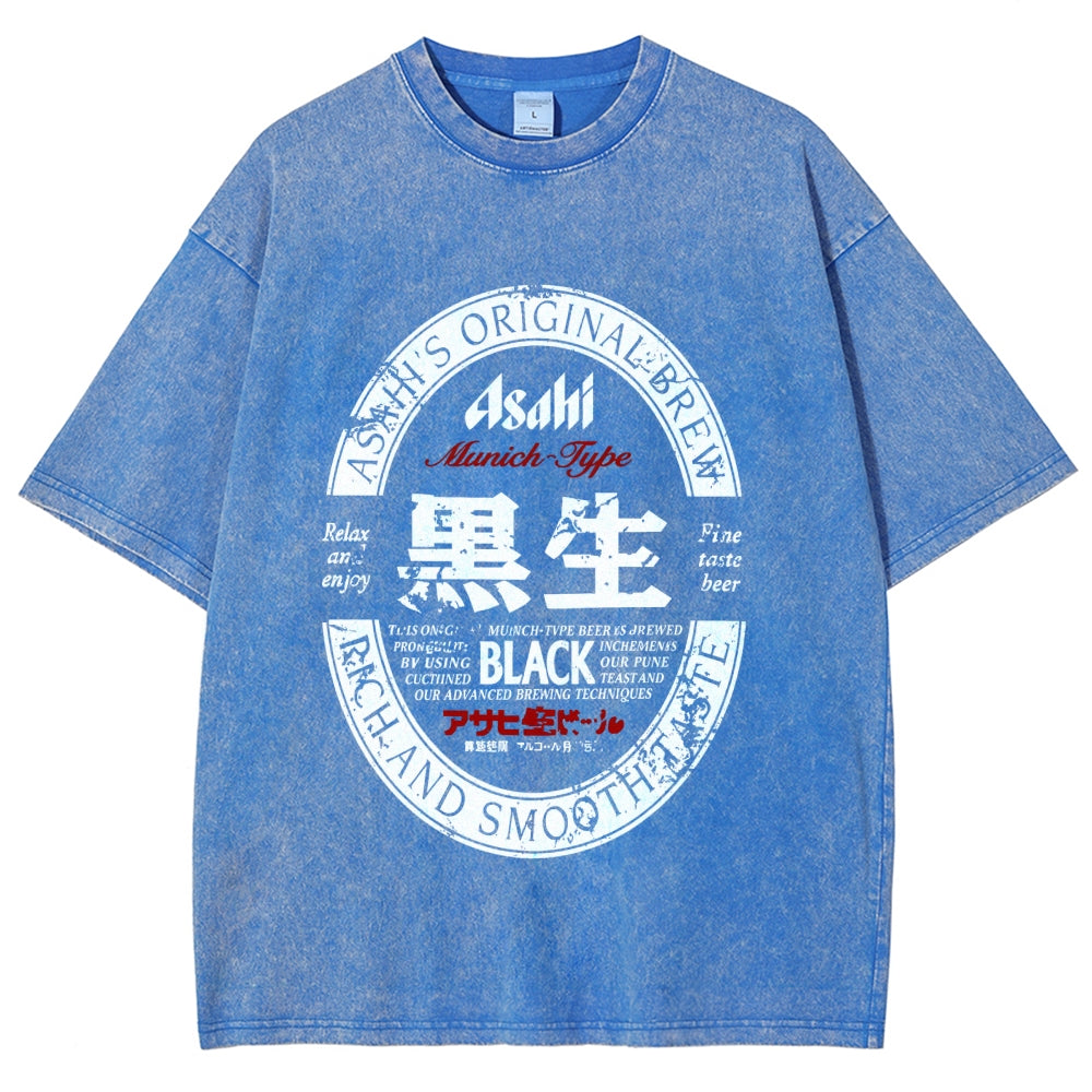 Japanese Dark Beer Vintage Washed T-shirt