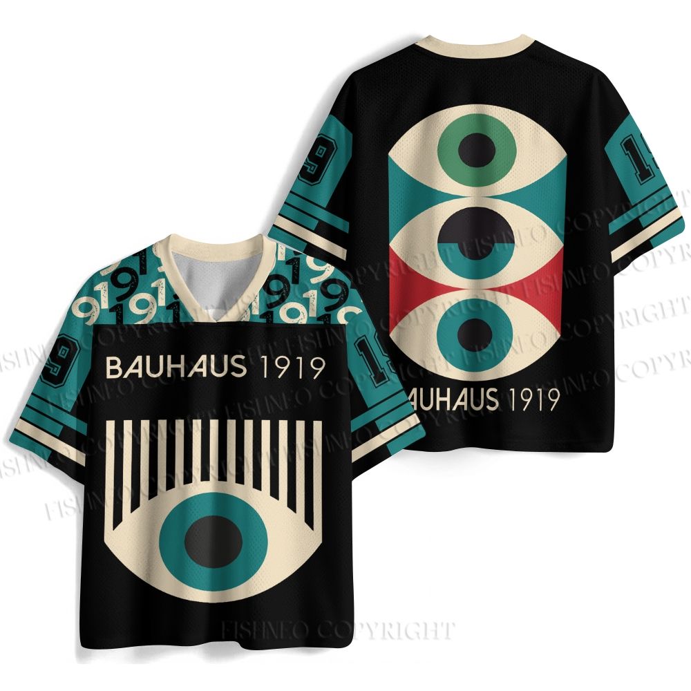 Bauhaus Geometric Eyes Jersey Shirts