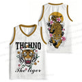 Flowers Tiger Printed Jersey Tank
