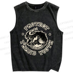 Unisex Pride Protect Trans Youth Opossum Printed Washed Tank Top