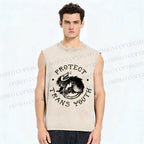 Unisex Pride Protect Trans Youth Opossum Printed Washed Tank Top