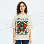 Unisex Korakuen Garden Fish Printed Washed Tee