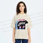 Unisex Pride Protect Trans Youth Polar Bear Printed Washed Tee