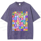 Unisex Being Queer is Not a Sin Printed Washed Tee
