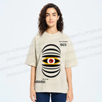 Unisex Bauhaus Eyes Printed Washed Tee