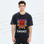 Unisex Bauhaus Endless Circles Printed Washed Tee