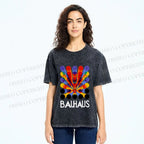Unisex Bauhaus Endless Circles Printed Washed Tee