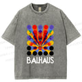 Unisex Bauhaus Endless Circles Printed Washed Tee