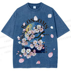 Unisex Kawaii Peach Aesthetic Printed Washed Tee