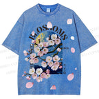 Unisex Kawaii Peach Aesthetic Printed Washed Tee