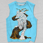 Unisex Trypophobia Leopard Printed Tank Top