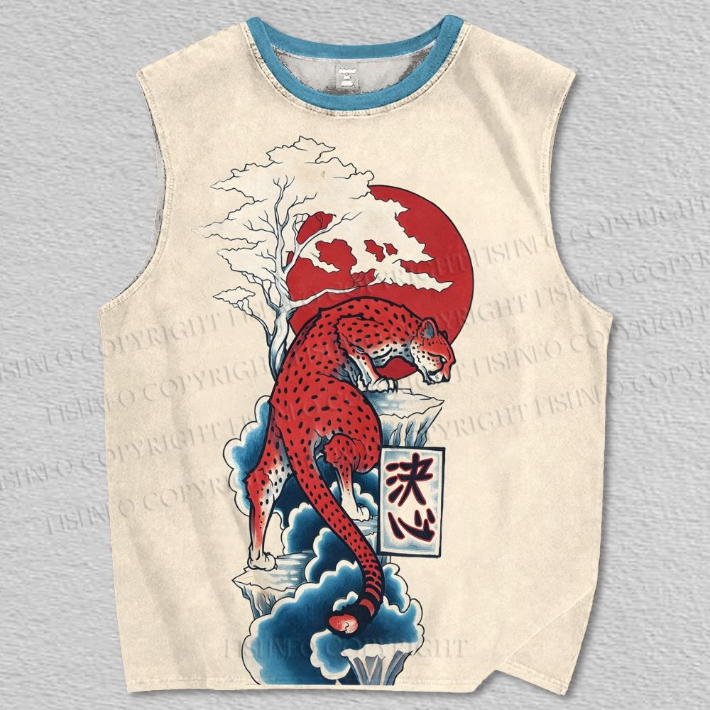 Unisex Tiger Perseverance Printed Tank Top