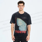 Unisex Butterfly Rising Tokyo Printed Washed Tee