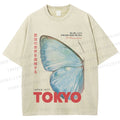 Unisex Butterfly Rising Tokyo Printed Washed Tee