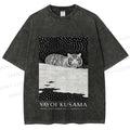 Unisex Yayoi Kusama Tiger Printed Washed Tee