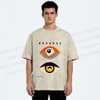 Unisex Bauhaus Eyes Printed Washed Tee