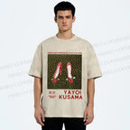 Unisex Yayoi Kusama High Heels Printed Washed Tee