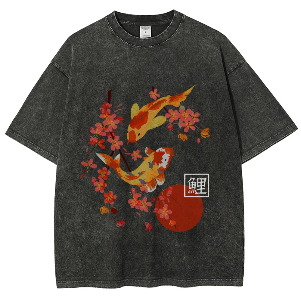 Japanese Koi Washed T-Shirt
