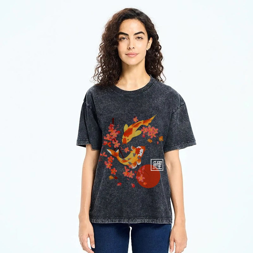 Japanese Koi Washed T-Shirt