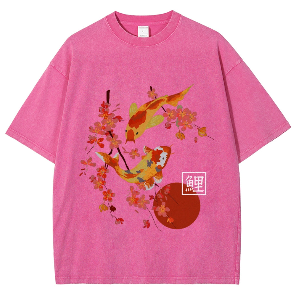 Japanese Koi Washed T-Shirt