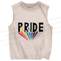 Unisex Pride Printed Washed Tank Top