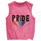 Unisex Pride Printed Washed Tank Top