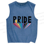 Unisex Pride Printed Washed Tank Top