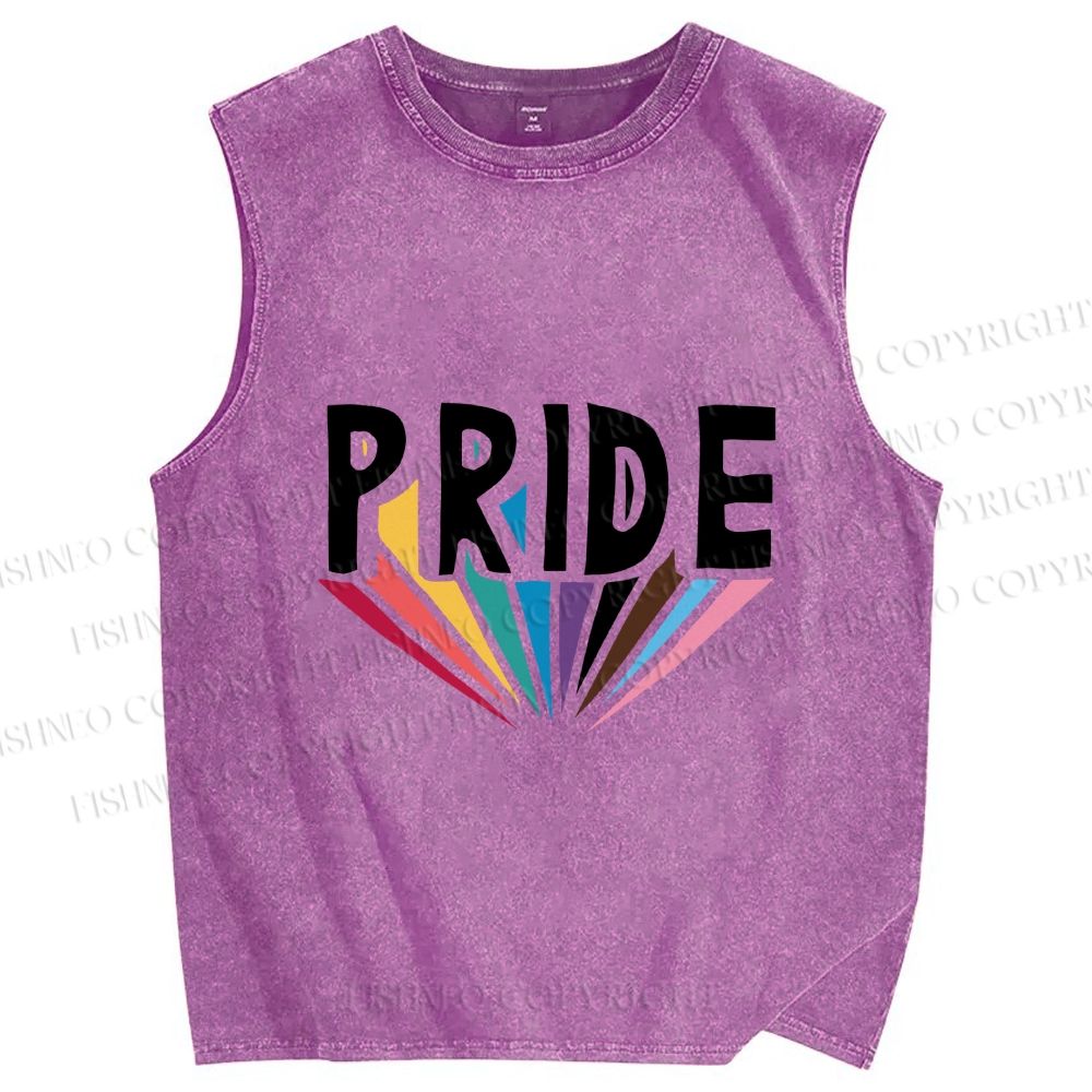 Unisex Pride Printed Washed Tank Top