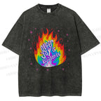 Unisex Pride Queer Joy is Resistance Printed Washed Tee