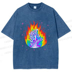 Unisex Pride Queer Joy is Resistance Printed Washed Tee