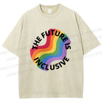 Unisex Pride Future is Inclusive Printed Washed Tee
