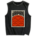 Japan Poster Vintage Distressed Washed Tank Top
