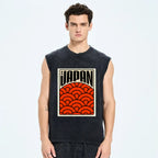 Japan Poster Vintage Distressed Washed Tank Top
