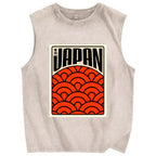 Japan Poster Vintage Distressed Washed Tank Top