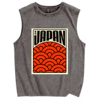 Japan Poster Vintage Distressed Washed Tank Top