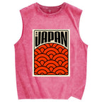 Japan Poster Vintage Distressed Washed Tank Top