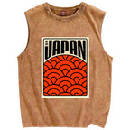 Japan Poster Vintage Distressed Washed Tank Top