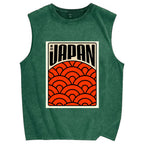 Japan Poster Vintage Distressed Washed Tank Top