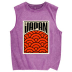 Japan Poster Vintage Distressed Washed Tank Top