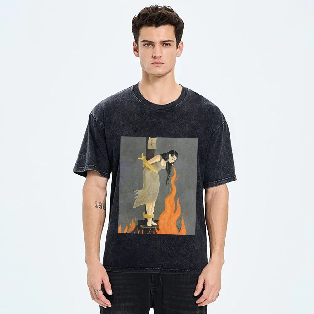 Unisex STAY CALM Printed Washed Tee