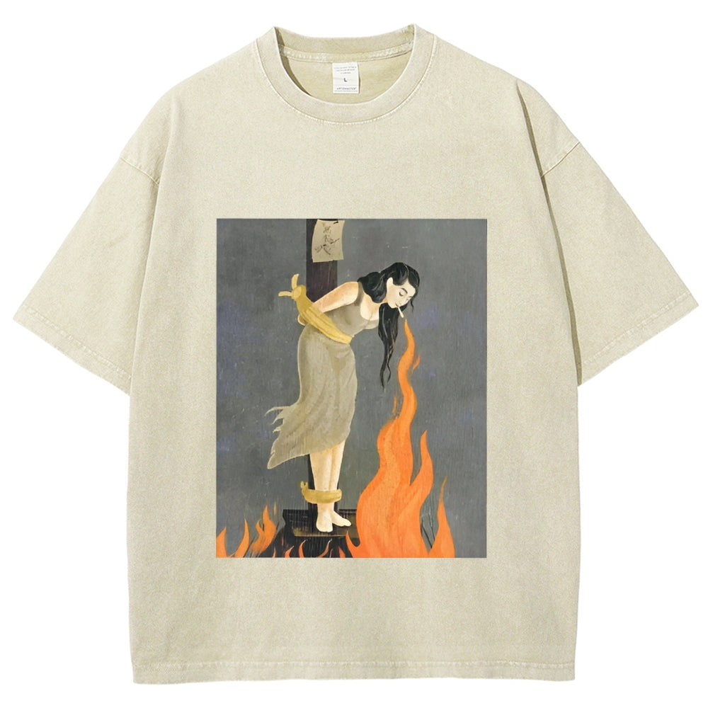 Unisex STAY CALM Printed Washed Tee