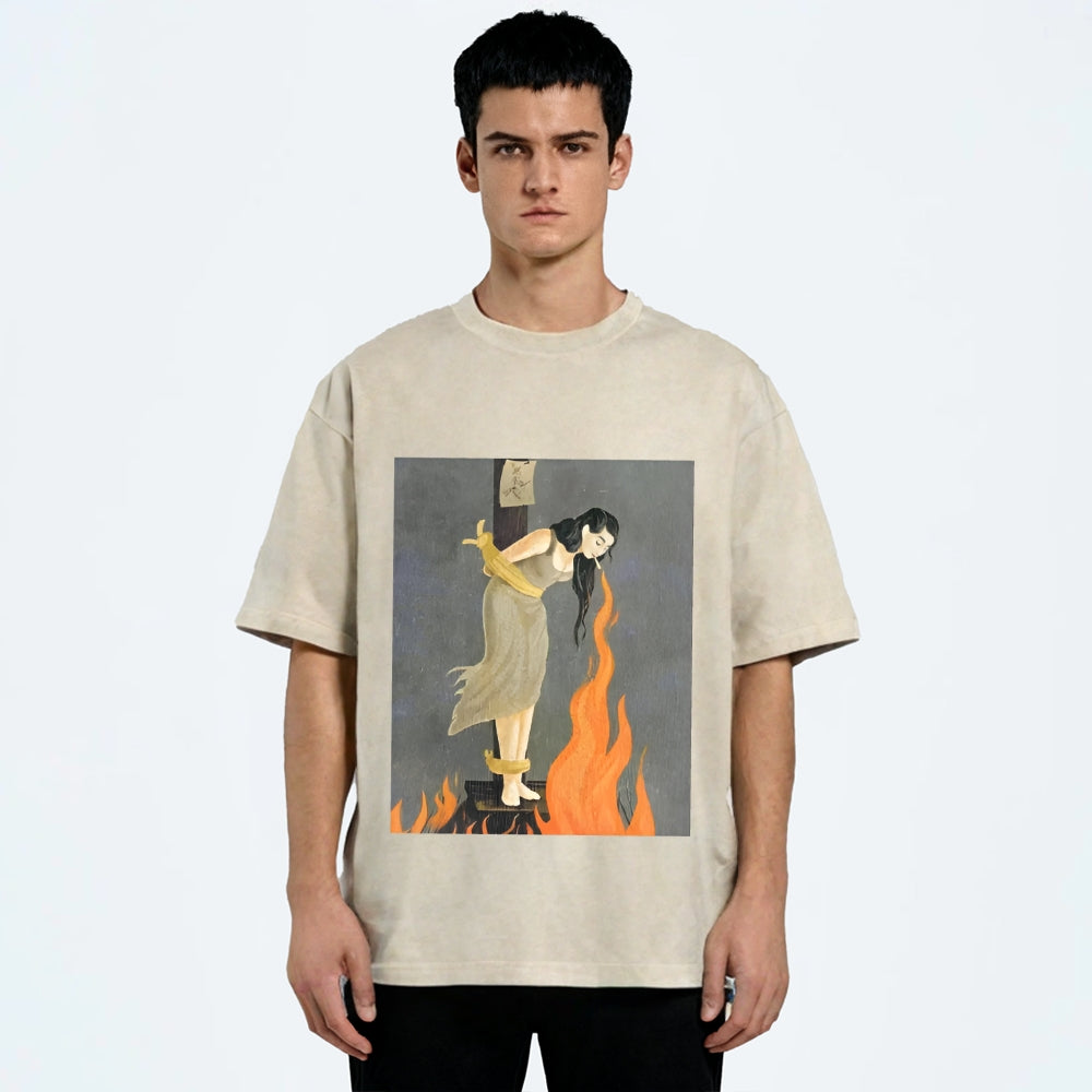 Unisex STAY CALM Printed Washed Tee