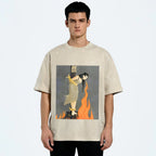 Unisex STAY CALM Printed Washed Tee