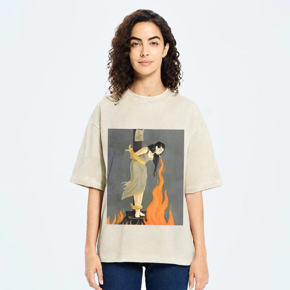 Unisex STAY CALM Printed Washed Tee