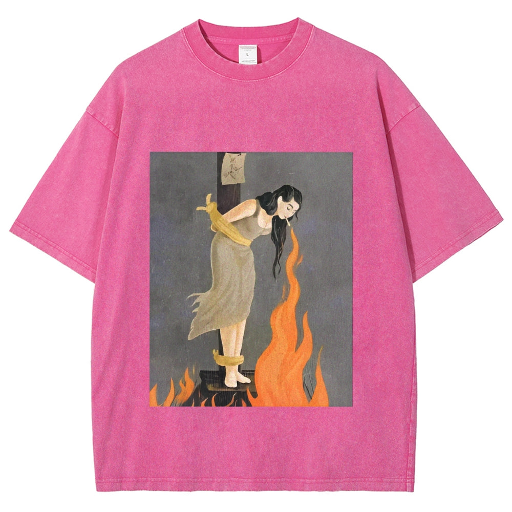 Unisex STAY CALM Printed Washed Tee