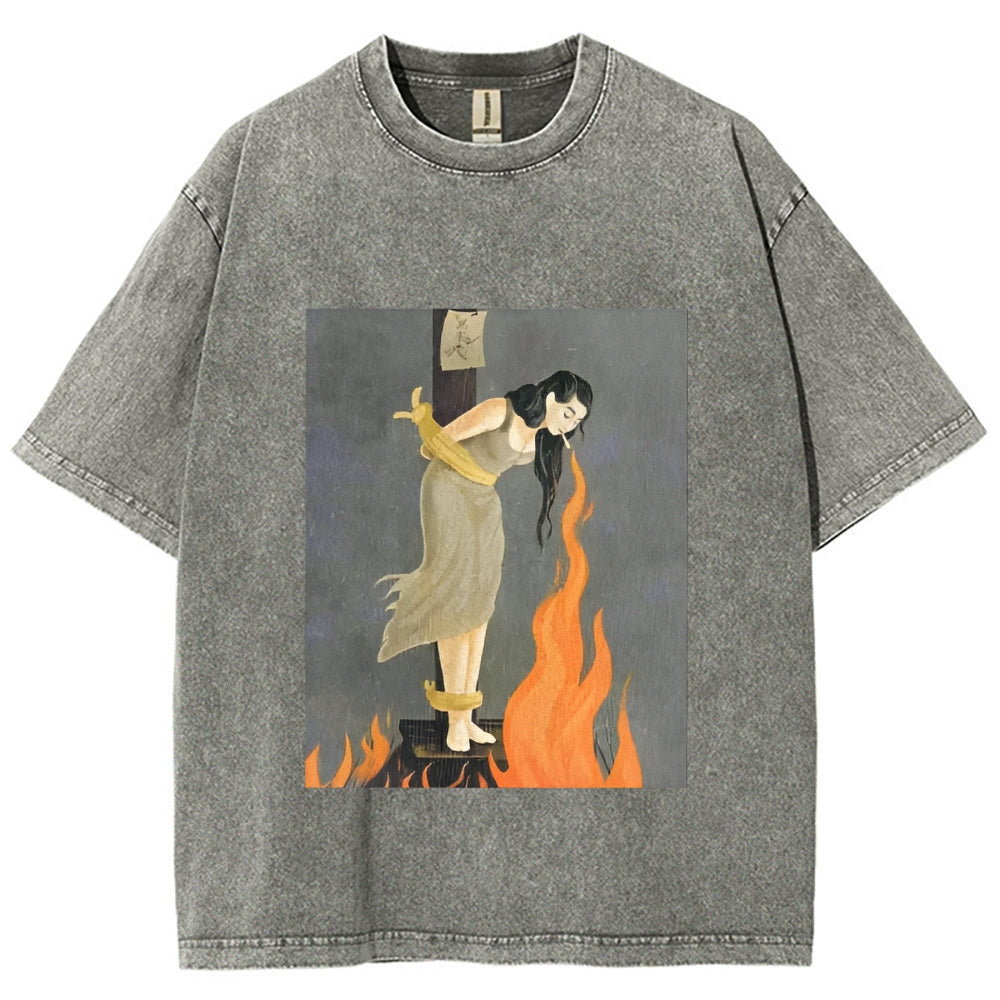 Unisex STAY CALM Printed Washed Tee