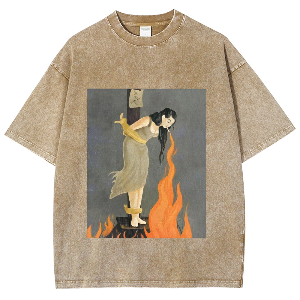 Unisex STAY CALM Printed Washed Tee