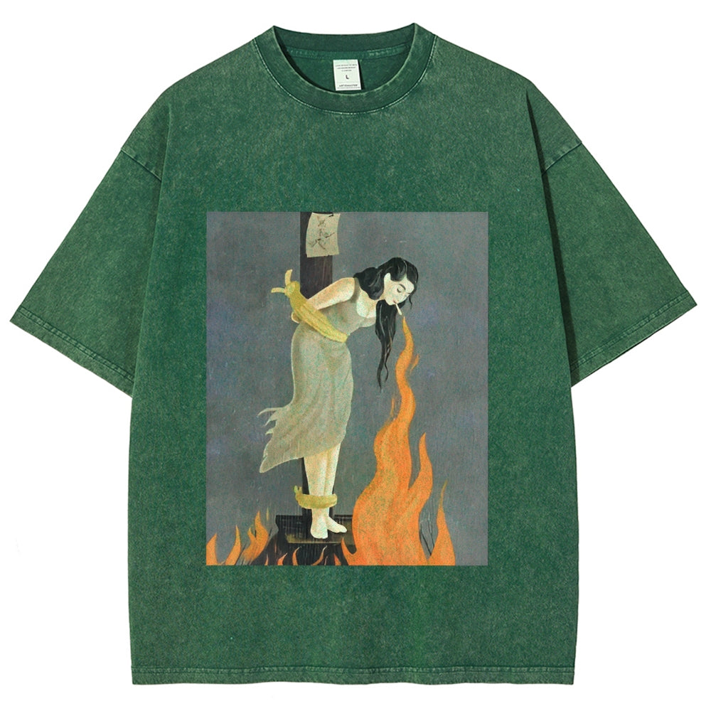 Unisex STAY CALM Printed Washed Tee
