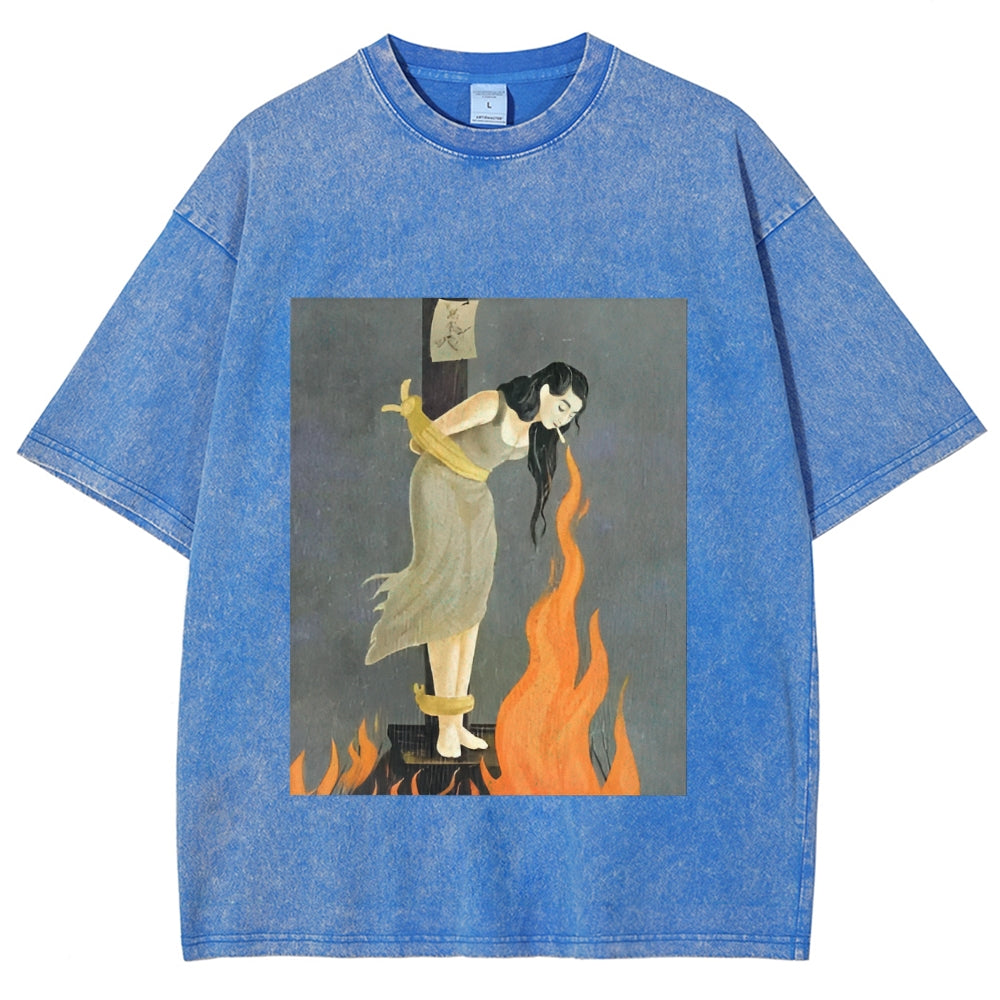 Unisex STAY CALM Printed Washed Tee